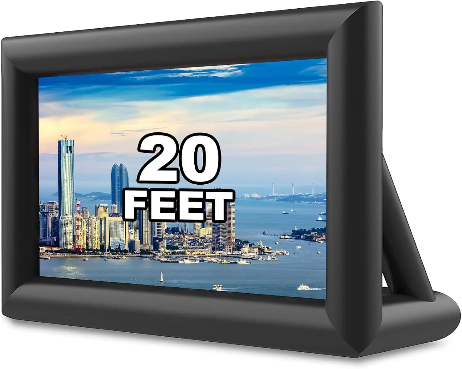 20 feet Inflatable Portable Projector Movie Screen - Huge Air-Blown Cinema Projection Screen Package with Rope, Blower,Tent