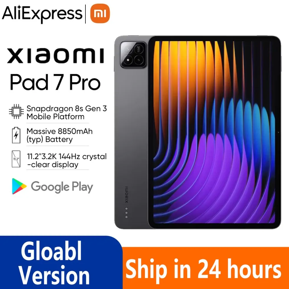 

Глобальная версия Xiaomi Pad 7 Pro 12 ГБ 512 ГБ Snapdragon 8s Gen 3 11,2 дюйма 3,2 К 144 Гц Экран 8850 мАч Mi Tablet Xiaomi Pad 7Pro