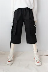 BJD Doll Clothes Black Cargo Pants 70cm 1/4 1/3 In Stock SD17 Boys Handsome Toys Daily Dance Sports Shorts BJD Doll Accessories