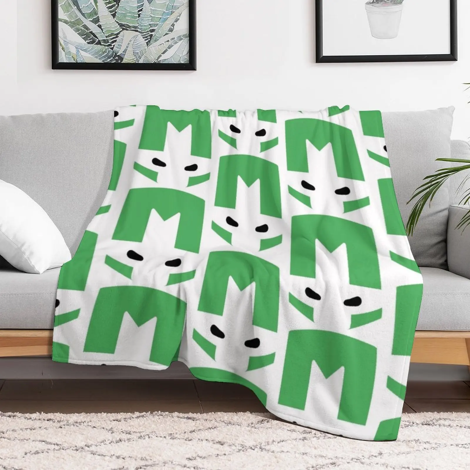 

Castle Crashers Minimal Green Knight Throw Blanket warm winter manga christmas gifts Blankets For Sofas Blankets