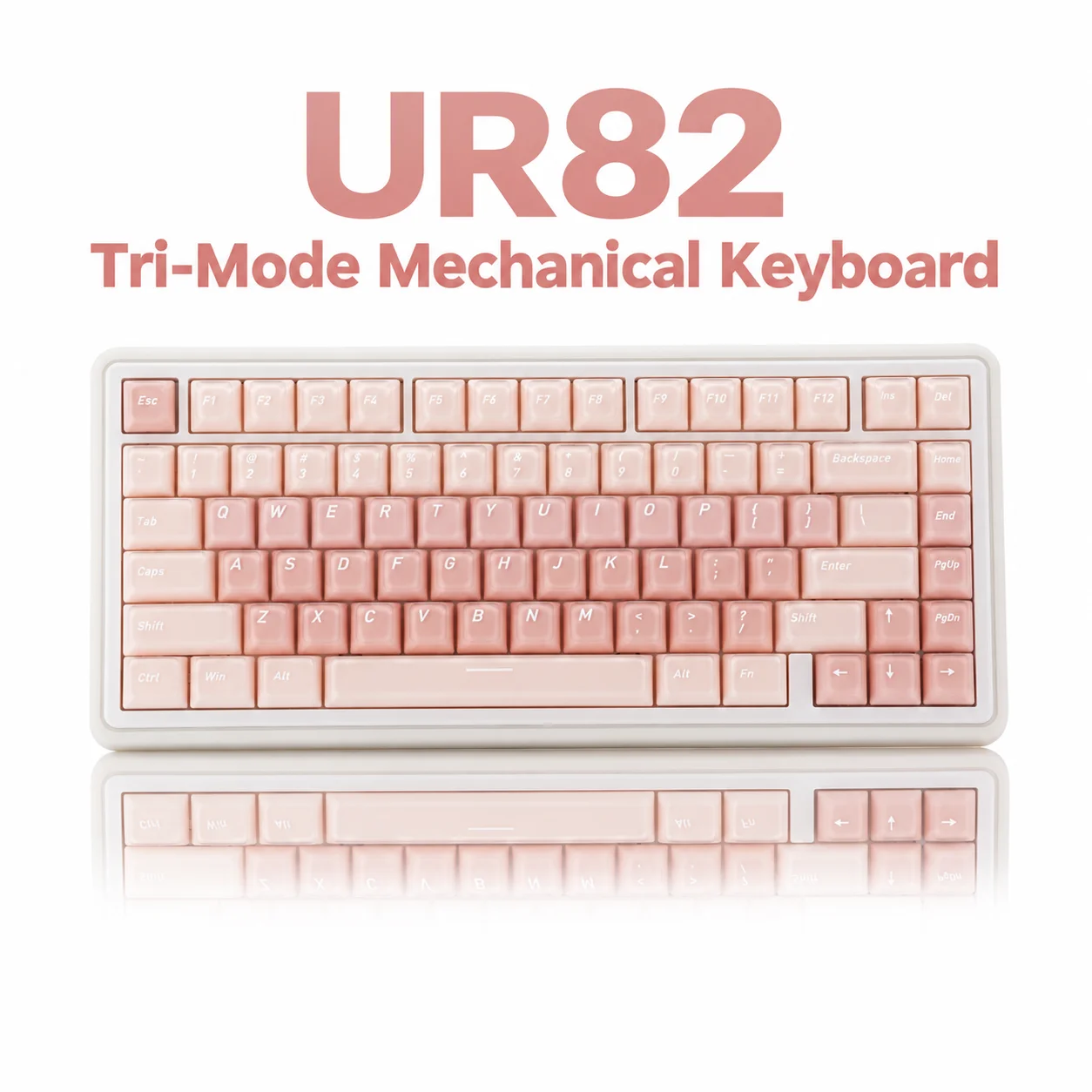 UR82 Mechanical Keyboard Tri-mode Gasket RGB Hot-Swap Custom Cute Girl Office Gaming Keyboard RGB Drive Programmable Keyboard