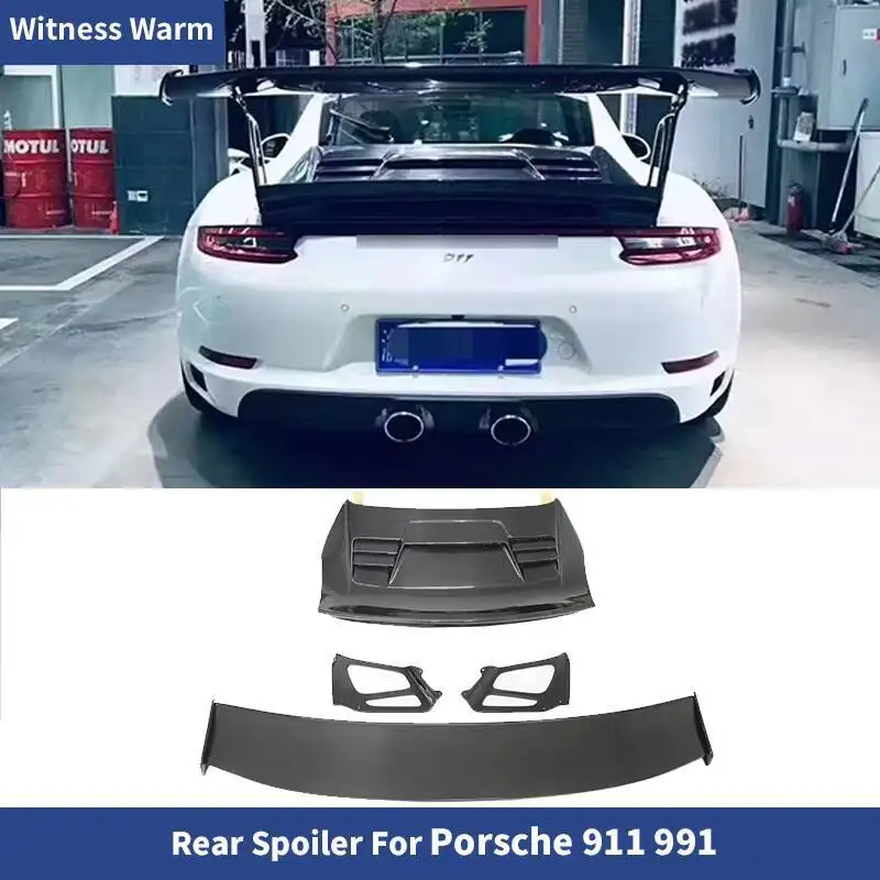 Becquet arrière de coffre en Fiber de carbone/FRP non peint, pour Porsche 911 991 Carrera 991.1 991.2 Gt3RS 2010 – 2018