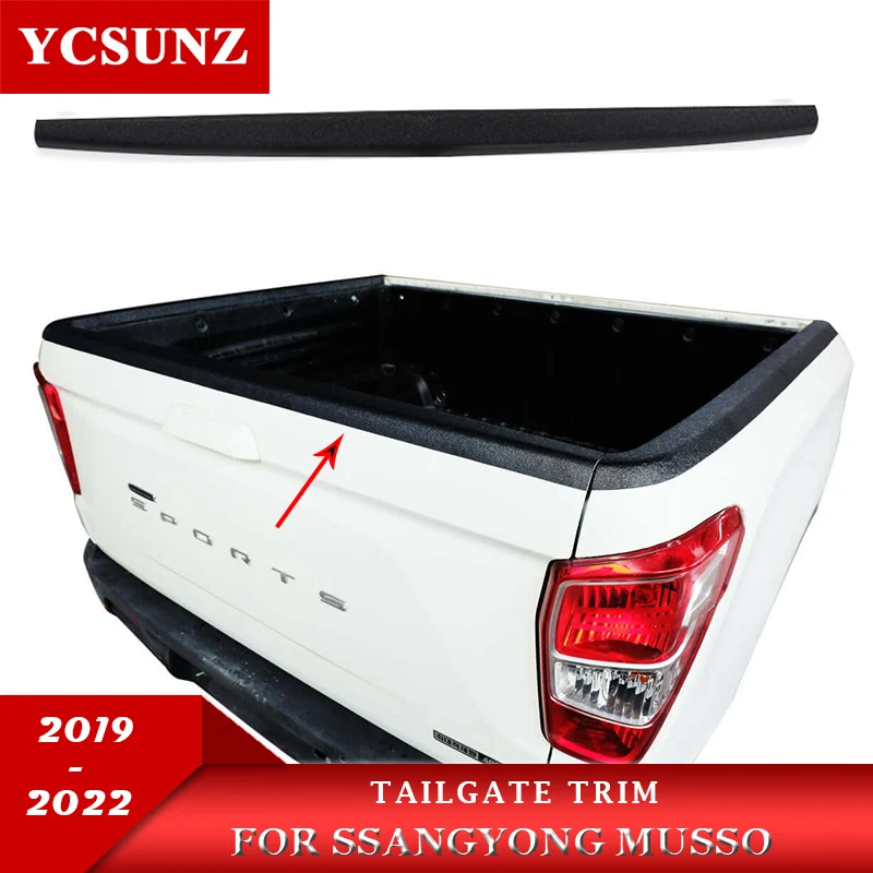 

1pcs Tailgate Cover Trim Protection For SsangYong Musso 2018 2019 2020 2021 2022 Pick Up Truck Car Accessories