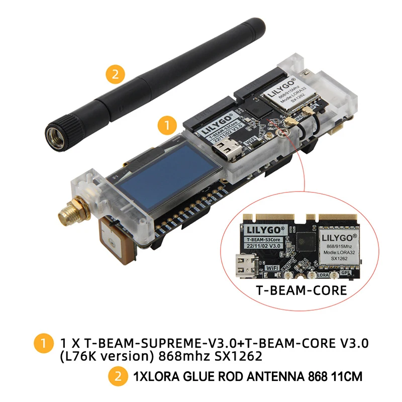 2. T-Beam ESP32-S3: Placa de Desenvolvimento LILYGO com Módulo Sem Fio Wi-Fi e Bluetooth + LoRa + GPS + OLED + IMM + PMU