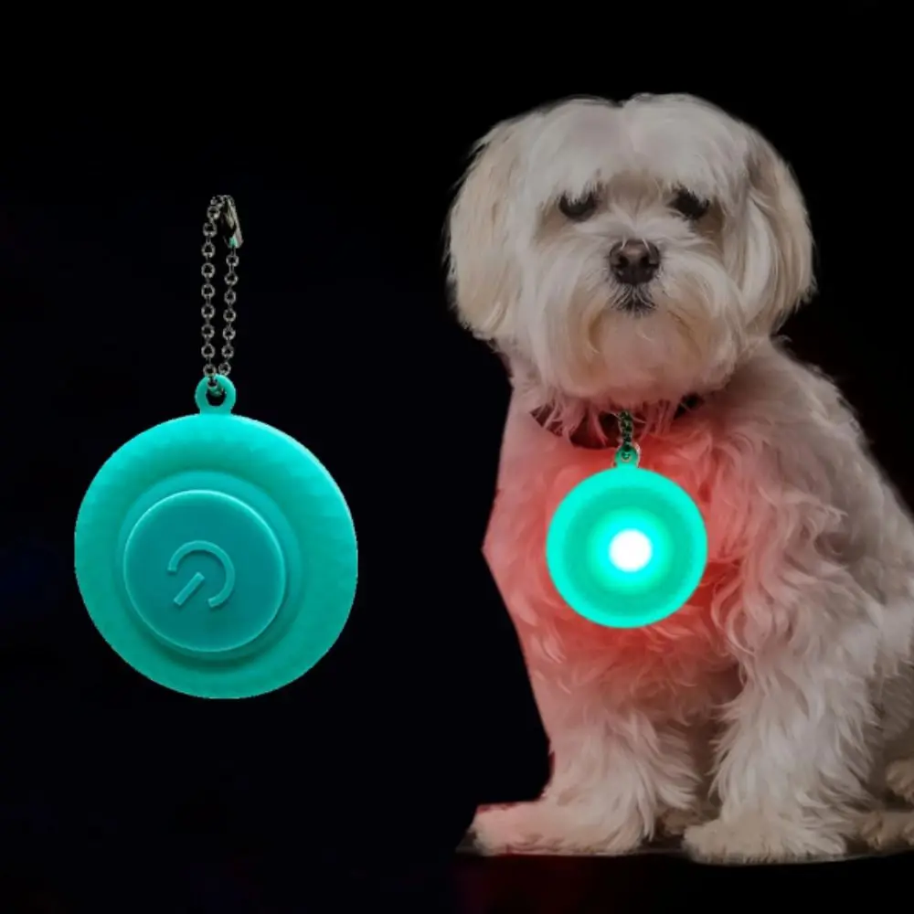 Silicone LED Pet Collar Pendant Waterproof Tire Shape Dog Night Safety Light Soft Luminous Cats Necklace Outdoor