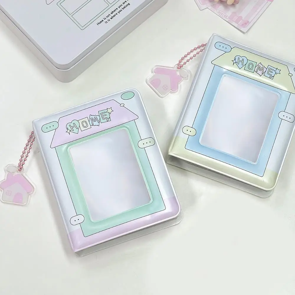 Kpop Photocards Binder Cute Photo Album Mini Photocard Holder 3 Inch  Small House Hollow Collector Book Binding Machine Fajas