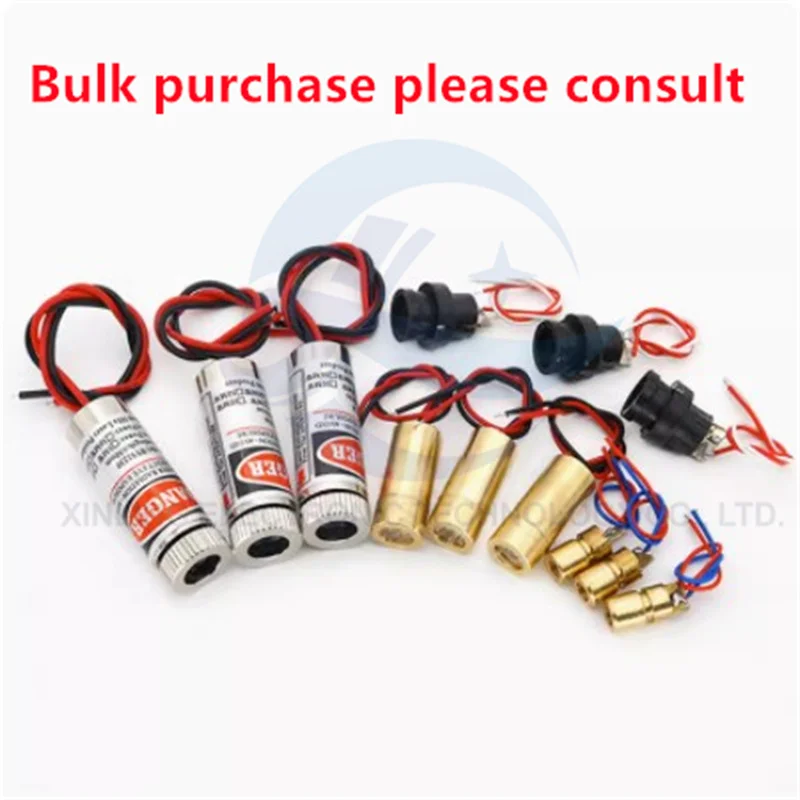 3V5V laser head Laser diode 5mW red dot line copper semiconductor laser tube 6/9MM outer diameter