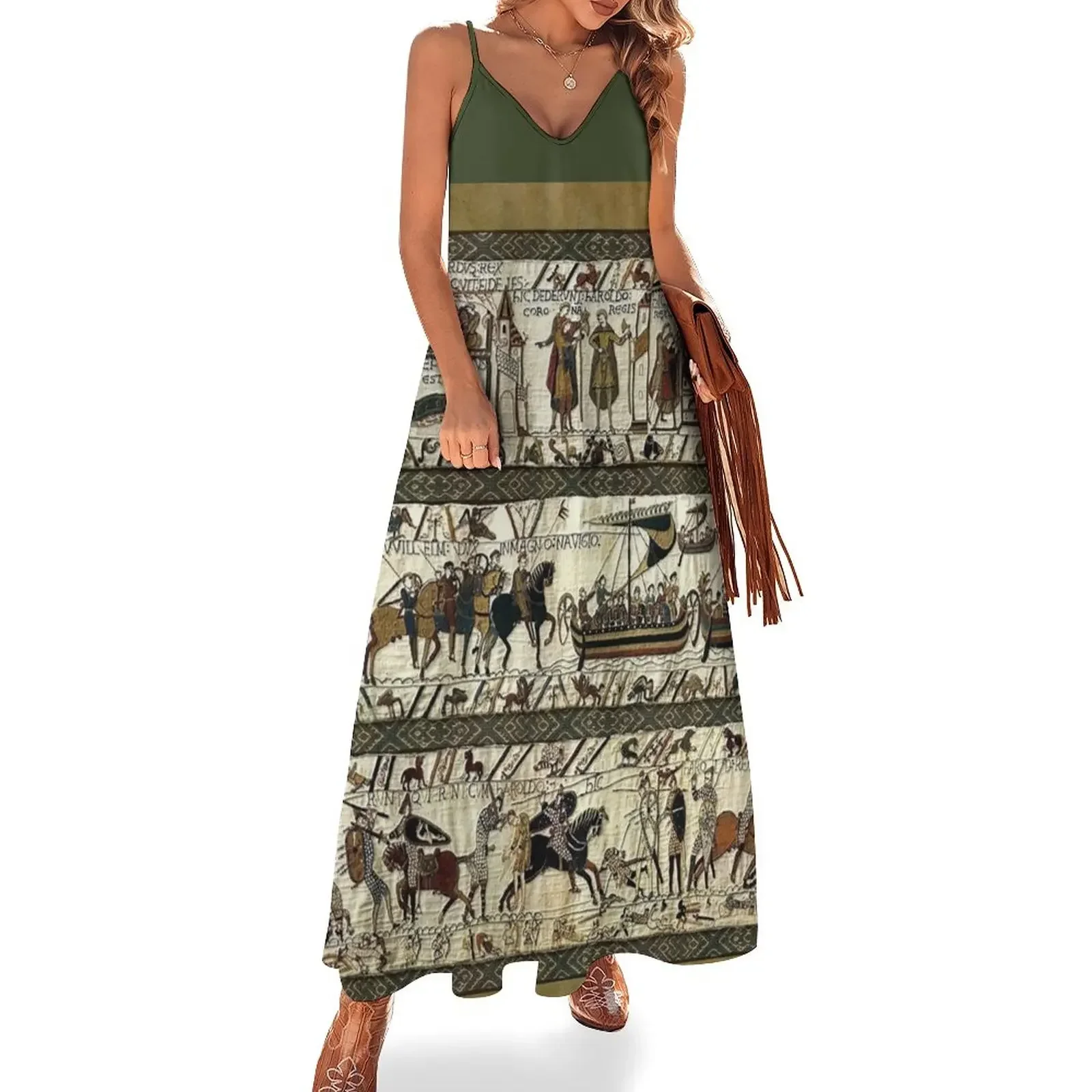 

Bayeux Tapestry Sleeveless Dress summer dresses Clothing female clothes womens clothing Dress