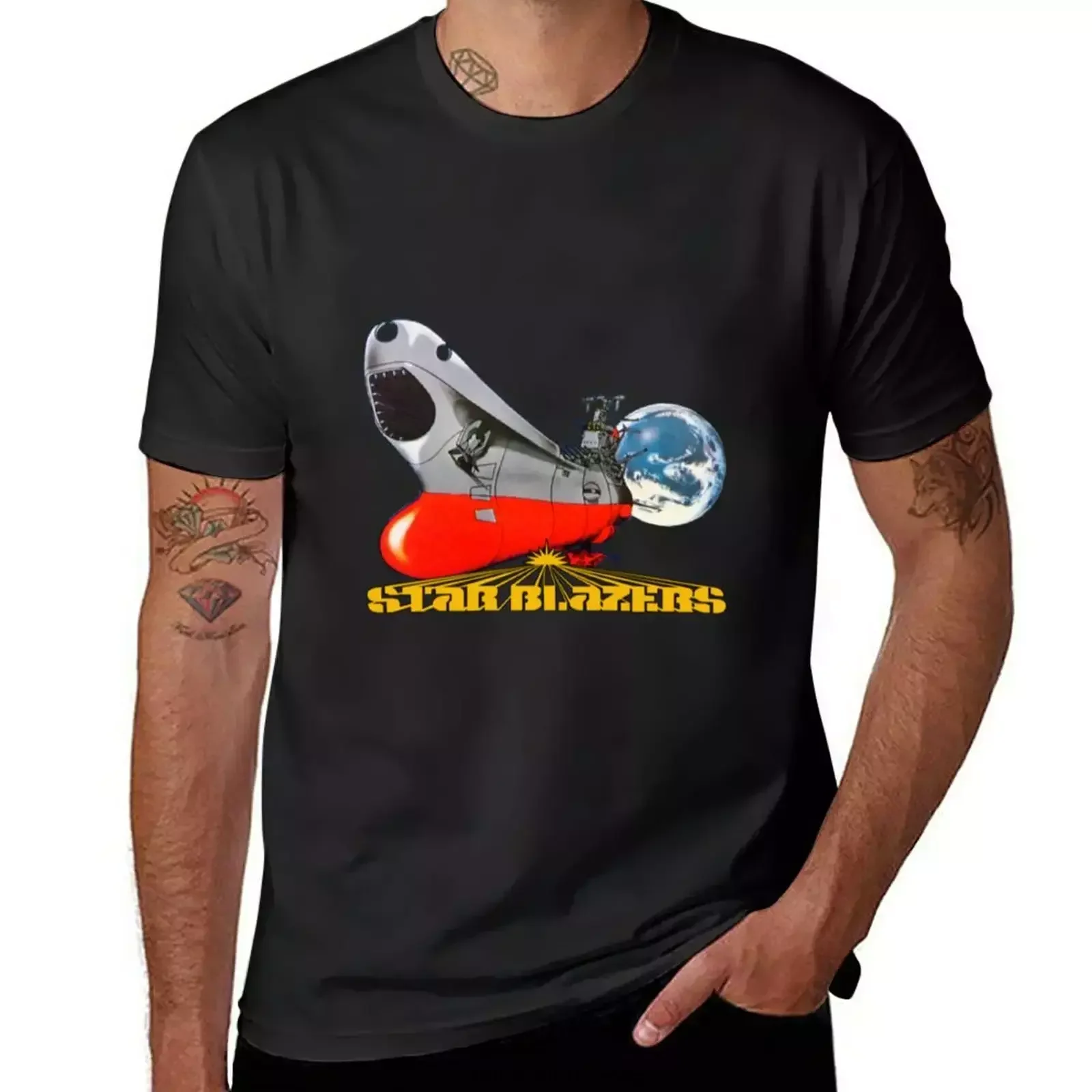 Star Blazers, Star Blazers T-Shirt summer clothes for a boy oversizeds mens t shirt