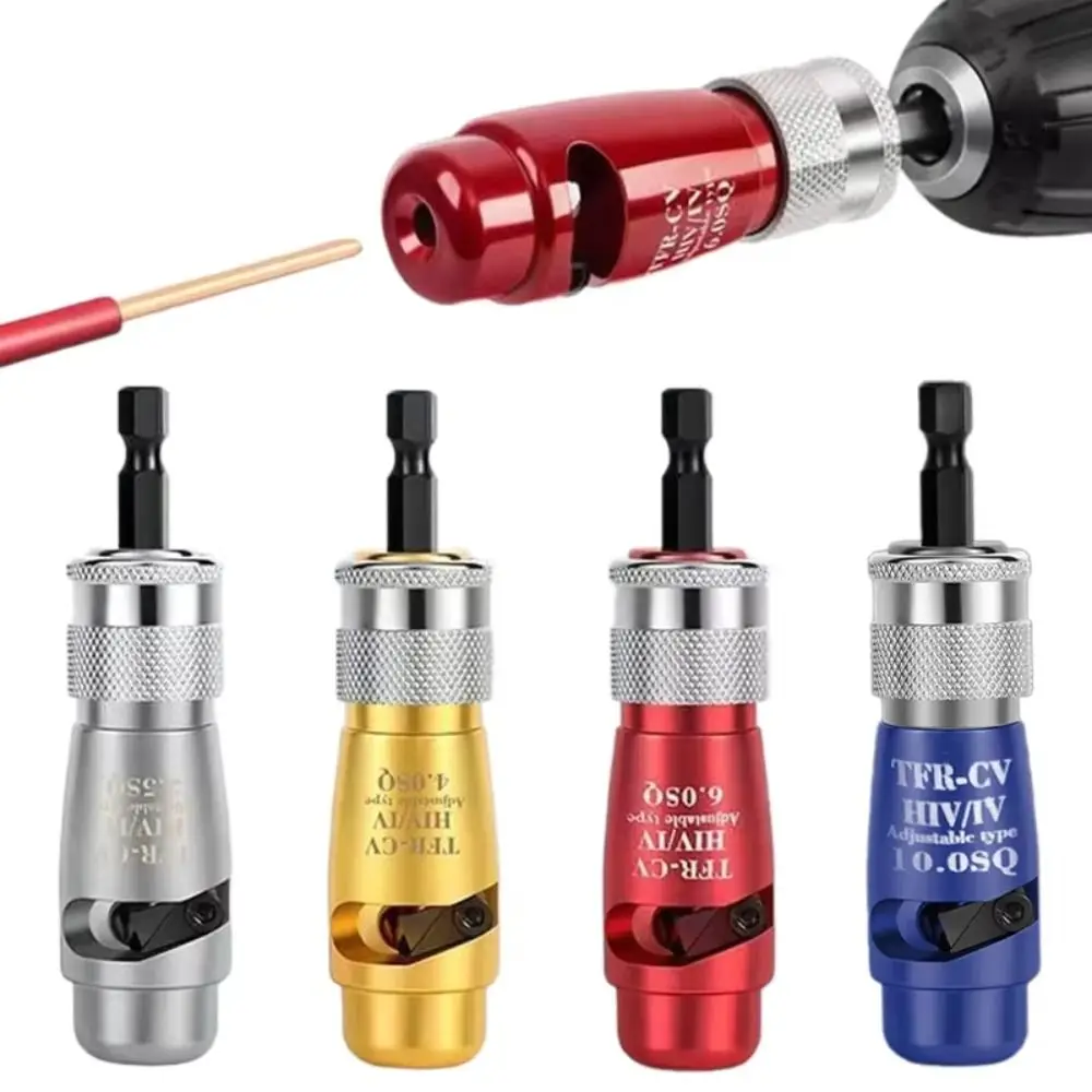 Professional Fast Stripping Wire Tool Quickly Stripping 2.5/4/6 Square Wire Cable Drill Wire Stripper Bit Kit High Strenth