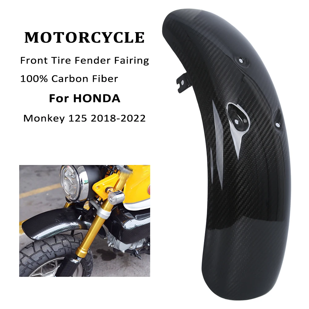 

Motorcycle Carbon Fiber Front Tire Fender Mudguard Fairing For Honda Monkey 125 Z125 Monkey125 2018 2019 2020 2021 2022 2023