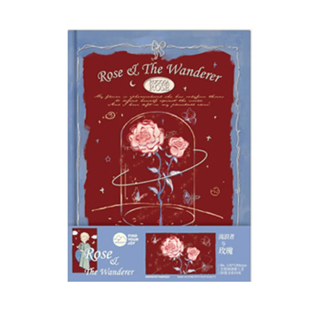 

Creative Scrapbook Rose Series Notebook Hand Ledger Stationery Diary Book Vintage Exquisite Notepad Student
