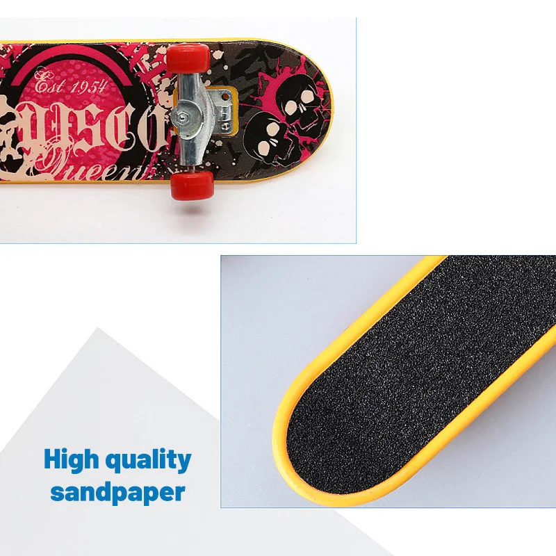 Mini Alloy Finger Skateboard Fingerboard Handskateboard Professional Stents Finger Skate Board Set Children Miniskateboard Toy