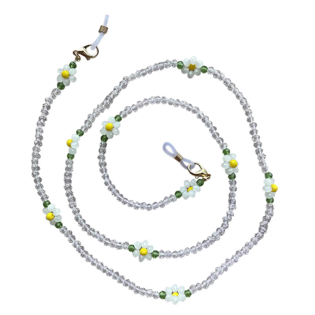 

1Pcs Anti-Lost Glasses Chain Crystal Beads Hanging Chain Durable Eyeglasses Mask Holder Necklace Stylish Multi-Purpose Neck