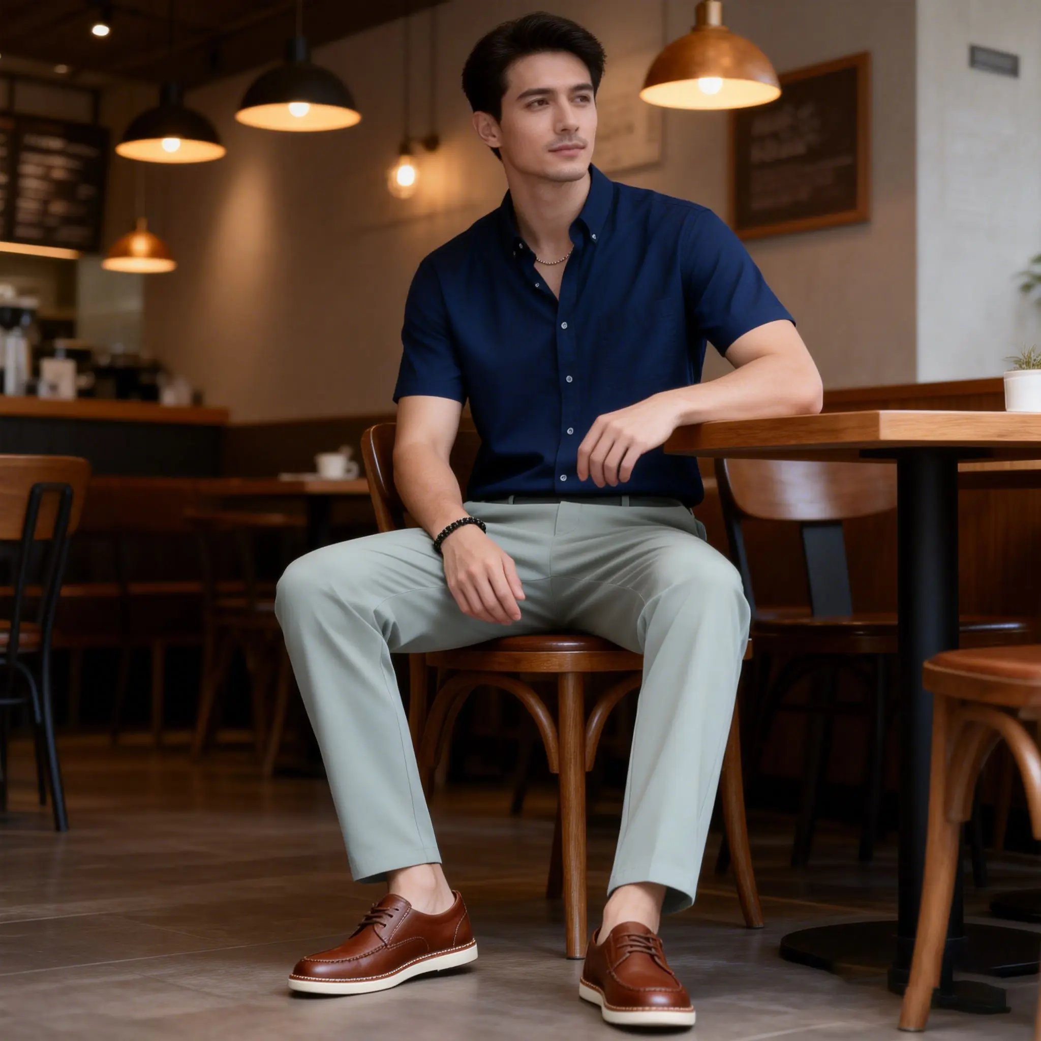 

2026 Spring Summer Ultra-thin Men's Stretch Slim Straight Casual Pants High Quality Fashion Breathable Golf Sports Trousers
