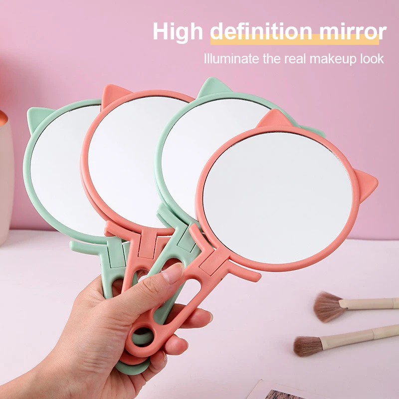 1pc Portable Round Pocket Folding Handheld Makeup Mirrors For Girls Women Mini Pocket Vanity Mirror Styling Aceesories