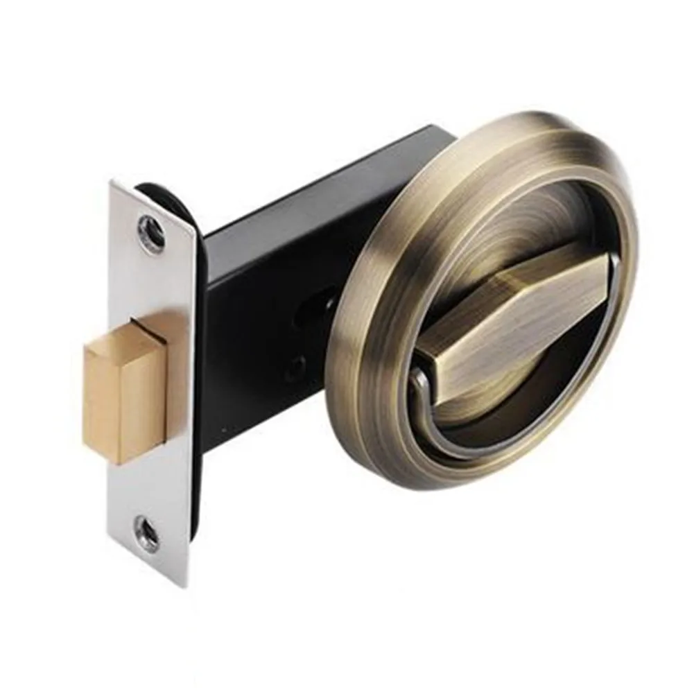 Stainless Steel Invisible Door Lock with Copper Square Tongue Suitable for Sliding Doors Cabinets and Wooden Furniture