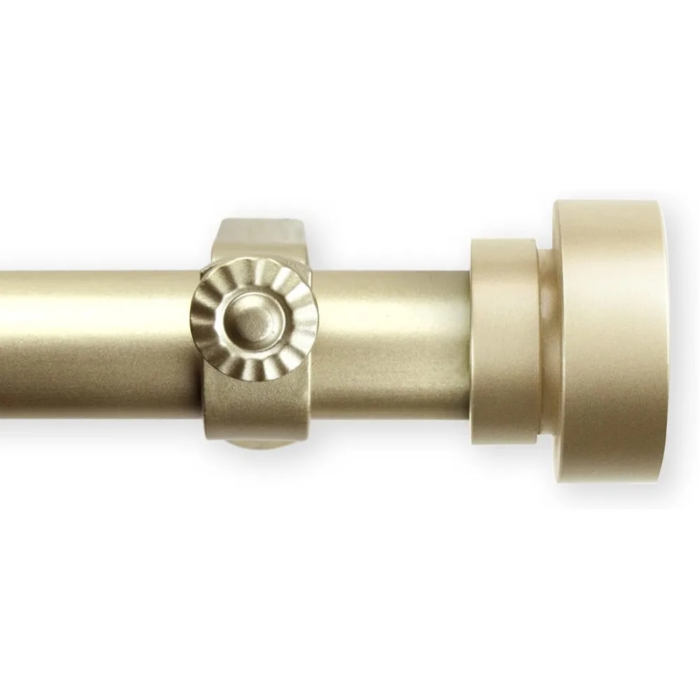 골드 사이드 커튼 봉 2개 세트, 12-20인치, 창문 장식용 데코레이티브 봉