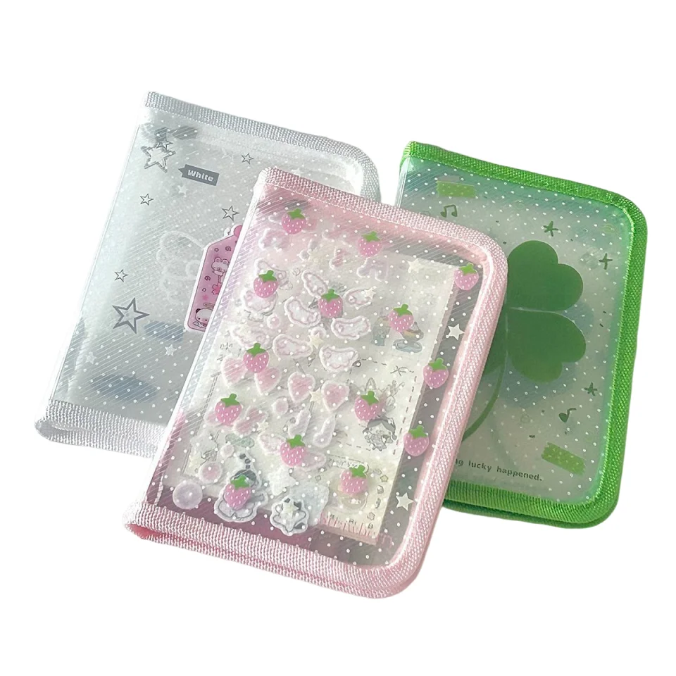 Large Capacity Storage Bag  Sticker Organizer Bag A6 Clear Storage Pouch Clear Transparent Storage Bag For Desk Drawers