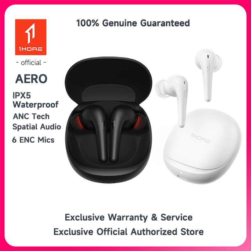  1MORE Aero Earbuds Noise Cancellation Bluetooth 5.2  Customizable EQs  Clear Calls 28h Playtime  Wireless Charging headset 