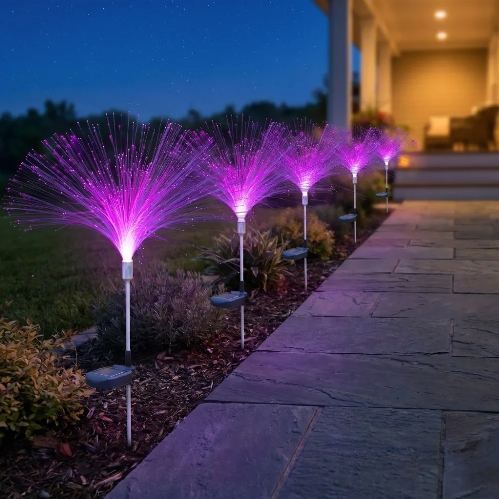 LED Solar Jellyfish Garden Light Solar Powered Multi-Color Changing Outdoor Solar Garden Light Ground Mounted Decorative