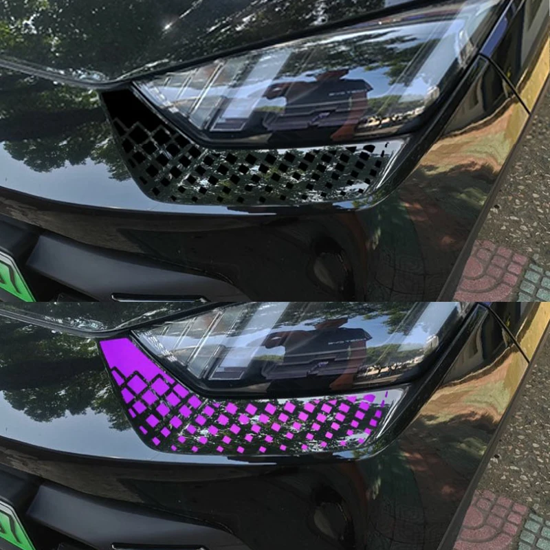 สำหรับ BYD Seagull Dolphin 2023ขนาดเล็ก2024ไฟหน้าใต้ไฟหน้าตกแต่งคิ้วรถดัดแปลงแฟลชสติกเกอร์สะท้อนแสง