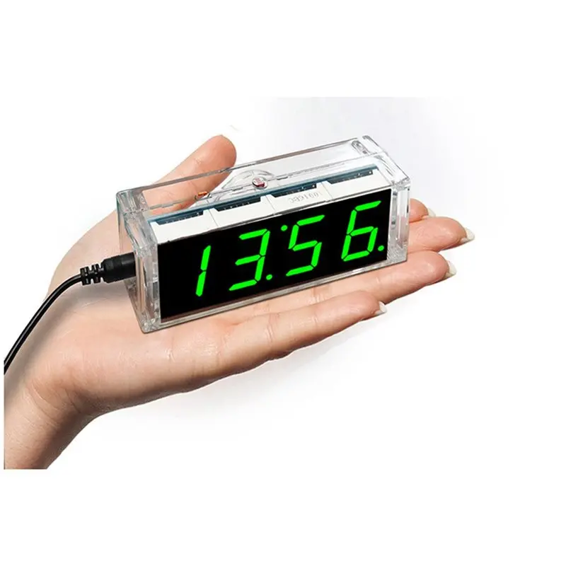 Happy too.10X Digital Clock Kit Light Control 1 Inch LED Digital Tube 51 Microcontroller Electronic Clock DIY Parts With Shell