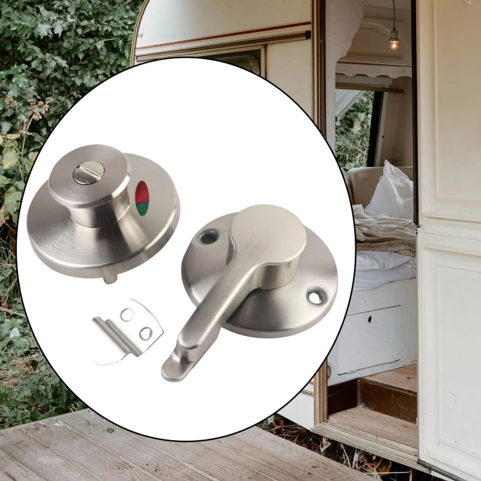 

Bathroom Door Lock Dead Bolt Practical Versatile Replace Parts Portable Stable Easy to Install Hardware Set Occupancy Indicator