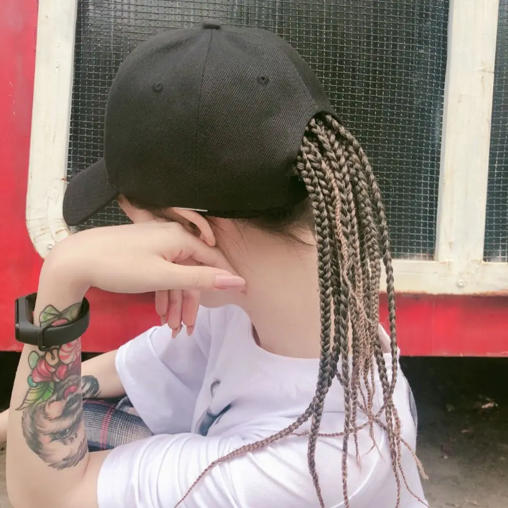 

Baseball Cap Wig Hip Hop Hat Daily Wear Peaked Cap Wig Hair Dreadlocks Cap Synthetic Wig 35cm Braid Sun Visor Hats Lady Men