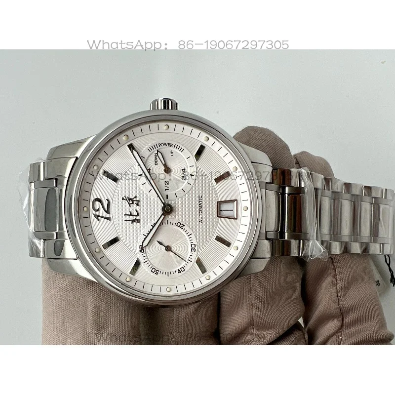 Watch Kinetic Energy Display Single Calendar White Plate Mechanical Watch