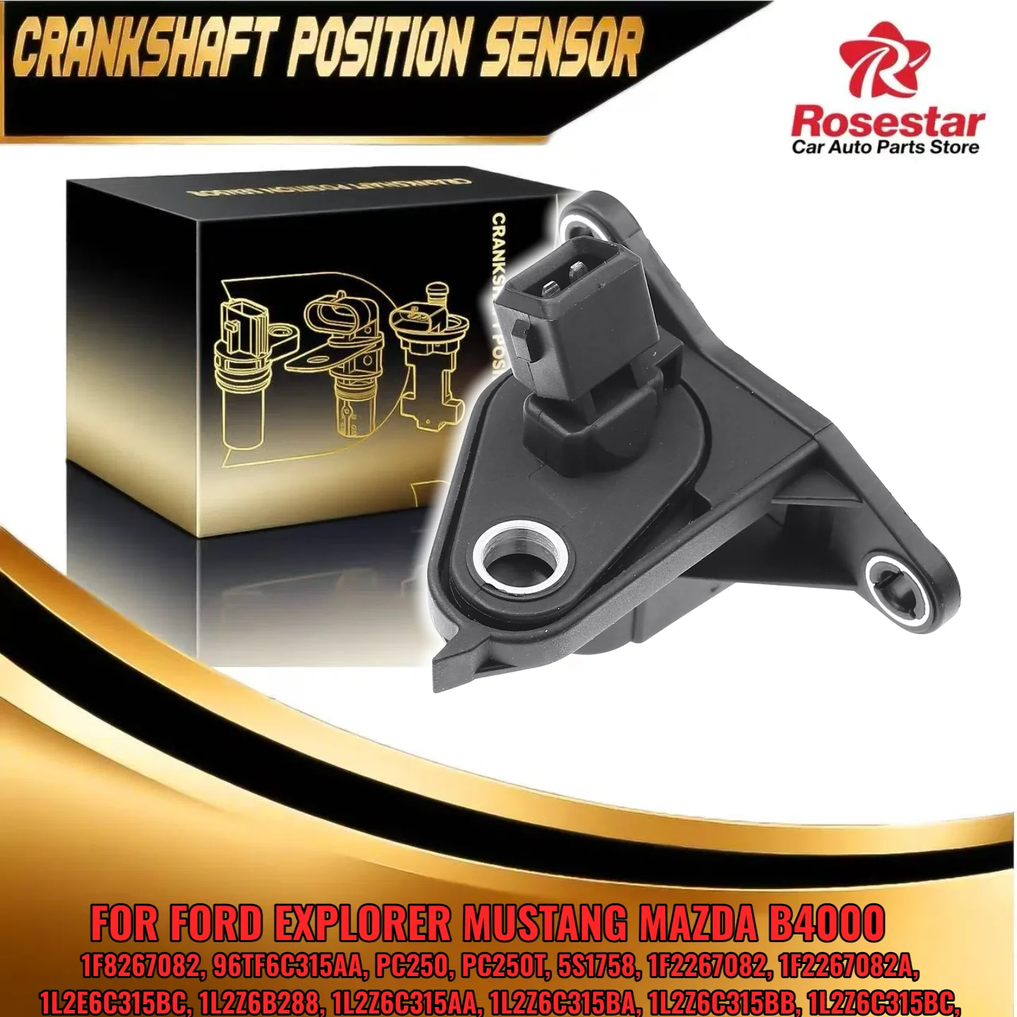 

PC250T Crankshaft Position Sensor fits Ford Explorer Mustang Ranger Mountaineer Mazda 5S1758 1F2267082