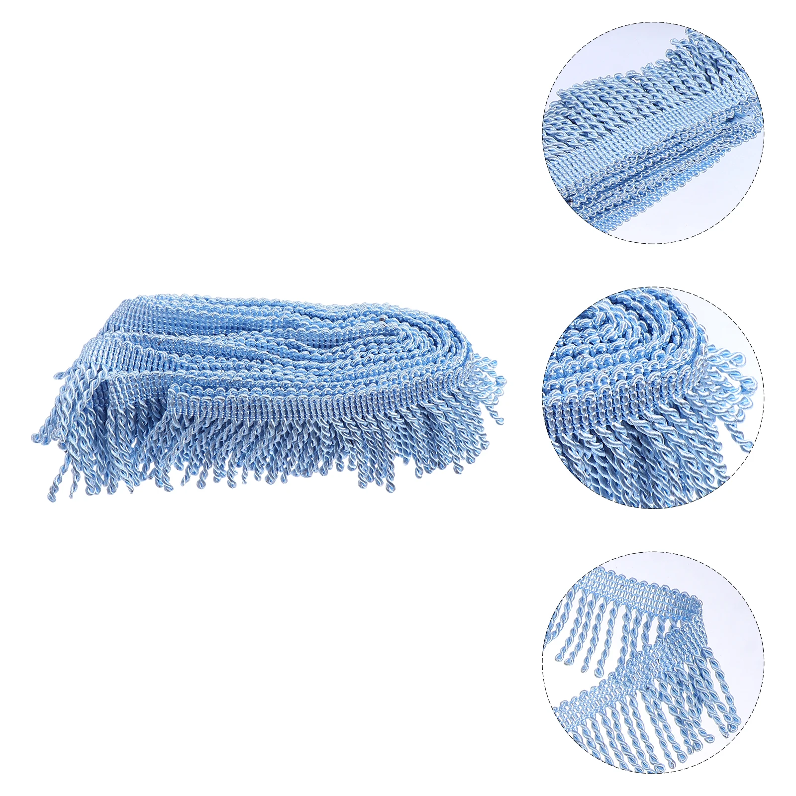 

Curtain Fringe Trim Polyester Tassel Edging White Ribbon Decorative DIY Sewing Accessory Sofa Cushion H made Material