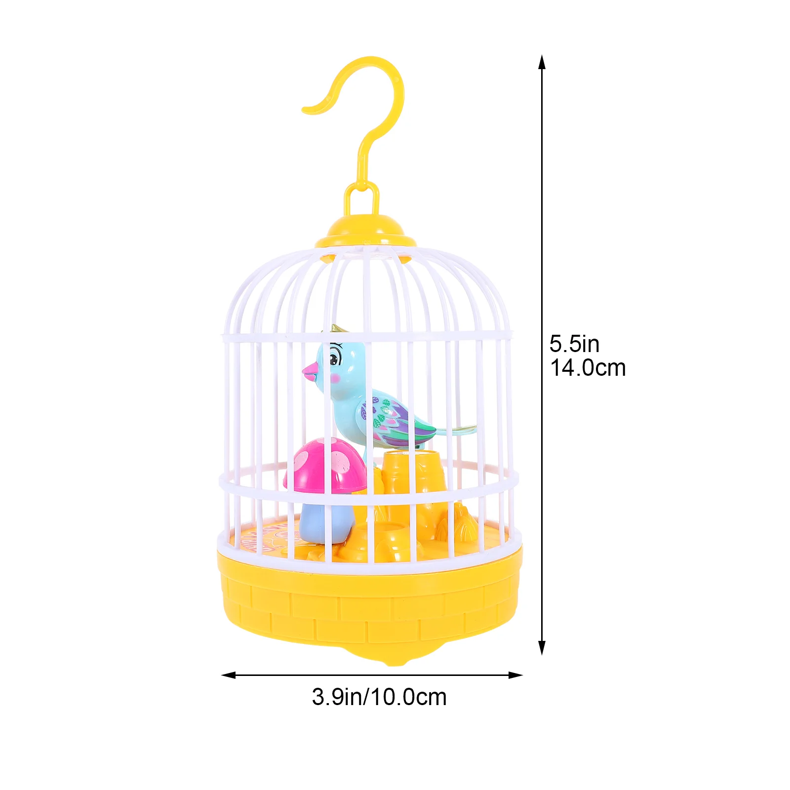 Toy Light Music Bird Cage Voice Control Simulation Birds Electric Funny Singing Creative Kids Yellow Sensor Child