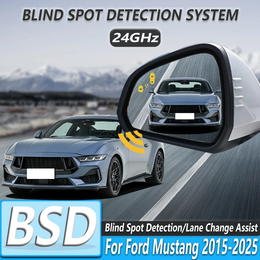 BSD Radar Detection Device For Ford Mustang 2015-2025 Car Rear Mirror Blind Spot Monitoring System Assist Lane Changing