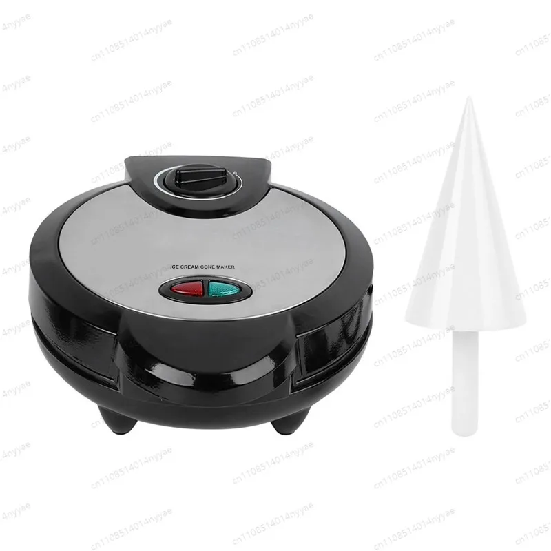 1200W Electric Ice Cream Cone Maker with Roller Waffle Cone and Bowl Maker Nonstick Waffle Baking Iron Machine Stainless Steel