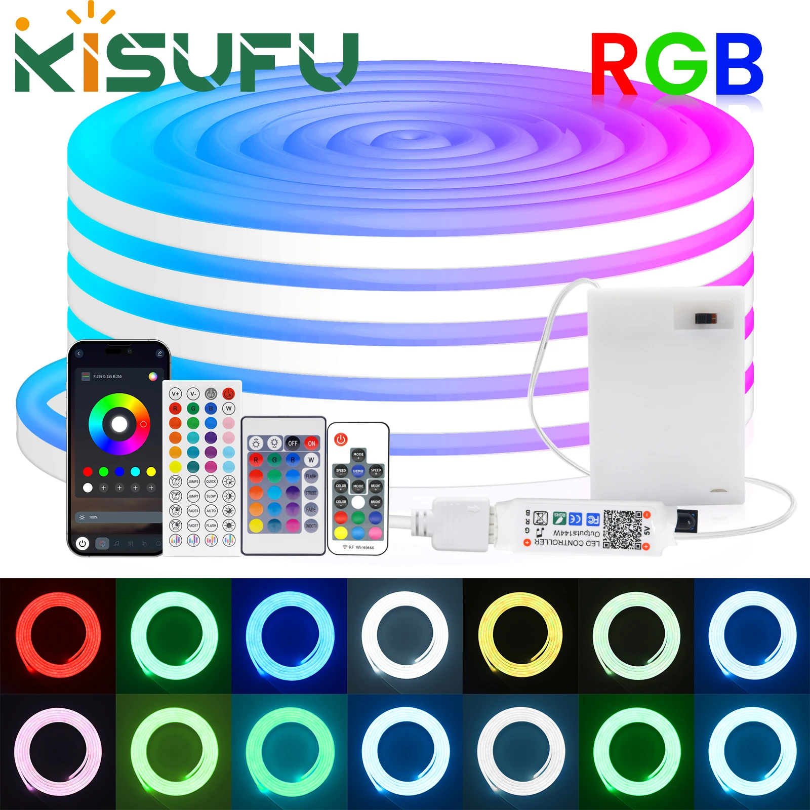 

DC5V аккумуляторная неоновая светодиодная лента RGB водонепроницаемая 1 м 2 м 3 м 50 см гибкая лента с 17/24/44 клавишами Bluetooth дистанционный домашний декор