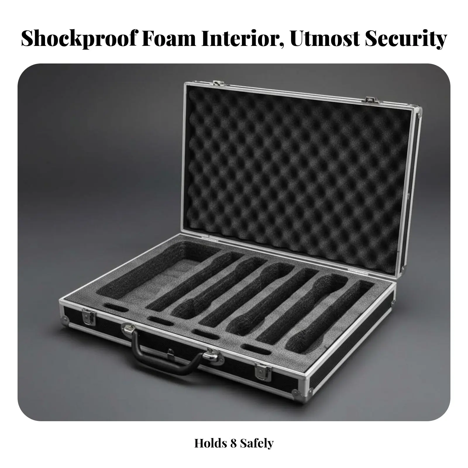 

Чехол для беспроводного микрофона на 8 отсеков с мягким наполнителем, ударопрочный, портативный дизайн