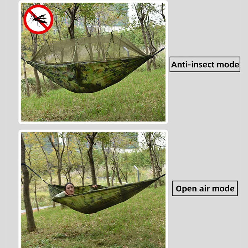 Camping Outdoor Hammock with Mosquito Net Outdoor Furniture 1-2 Person Portable Hanging Bed for outdoor activities, camping