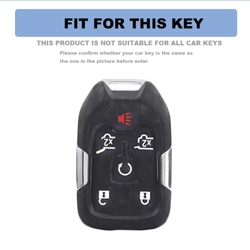 Keyless Shell Fob For Chevrolet Silverado GMC Sierra 1500 2500HD 3500HD Terrain Acadia 6 Button TPU Remote Car Key Case Cover view 2