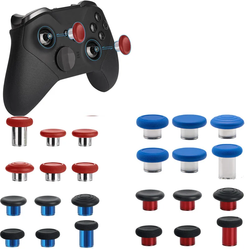 

For Xbox One Elite Series 2 Controller 6 in 1 Replacement Thumbsticks Metal Mod 6 Swap Analog Thumb Sticks Elite 2 Repair Part