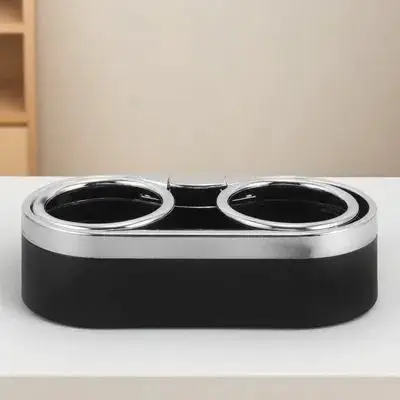 

Car Plastic Double Hole Cup Holder Stable Drink Bottle Support for Auto Beverage Container with Card Sunglasses Storage Function