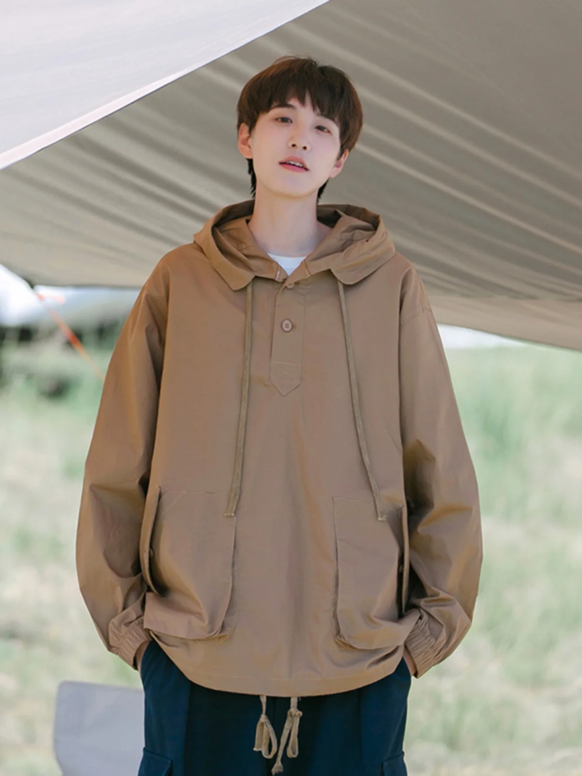 

American Sle Outdoor Hooded Jaet Men's Clean Sle Traveling Sichuan West Mountain Climbing Boarding Suit Polyester Long ...