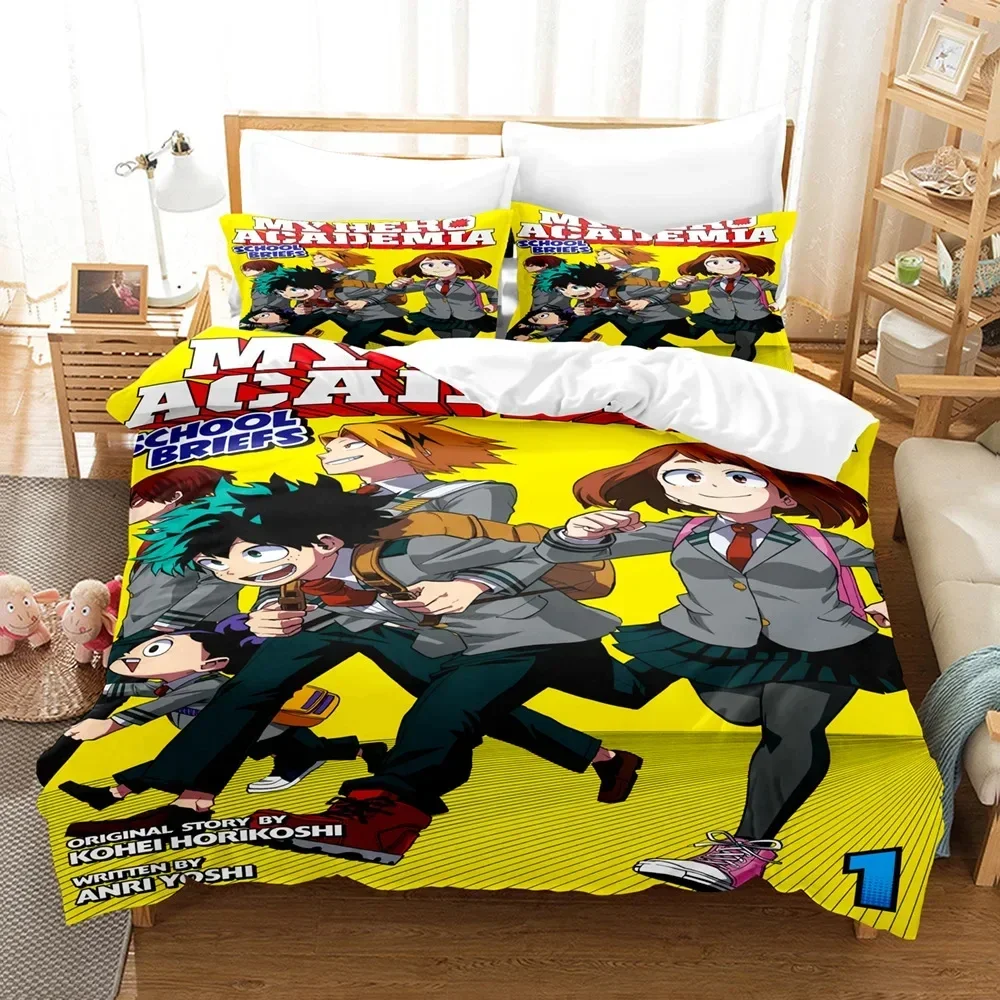 

Новый комплект постельного белья My Hero Academia, японское аниме, мягкое постельное белье, одинарное двойное королева, полноразмерное пододеяльник, постельное белье для мальчиков-подростков