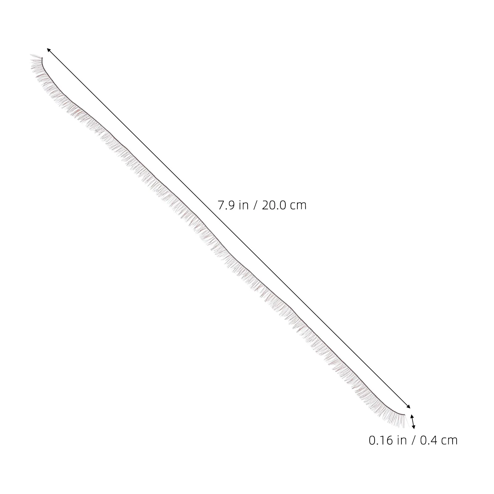 20 Stück künstliche Wimpern für Accessoires, 0,4 x 20 cm, schwarz, braun, natürlicher Look, DIY-Bastelarbeiten, Wimpernstreifen, Simulation