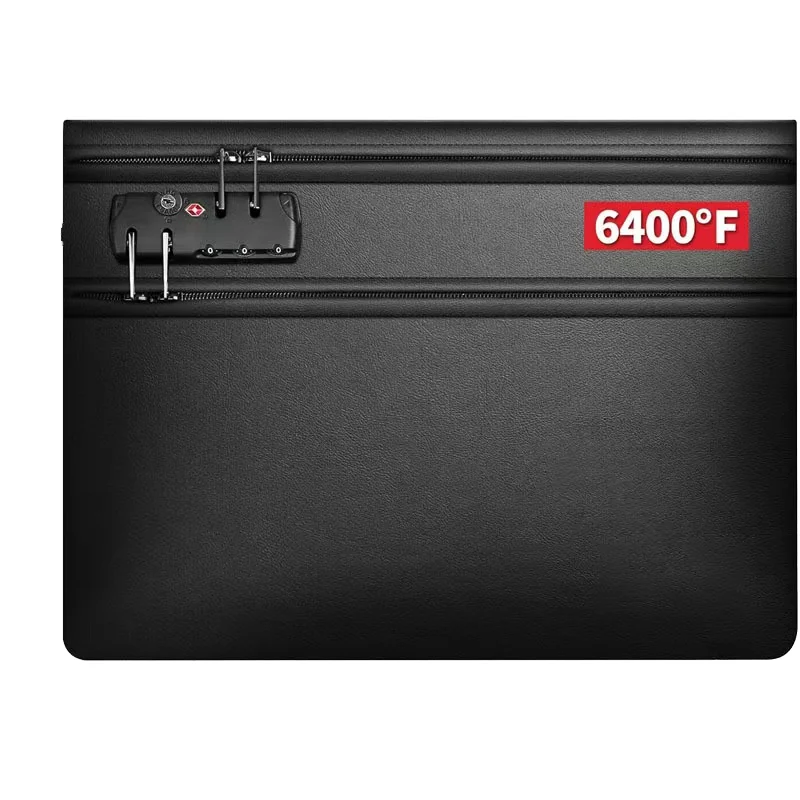 High Temperature Resistant Hard Shell Fireproof Bag Anti Theft Document Organizer with Code Lock for Home Office