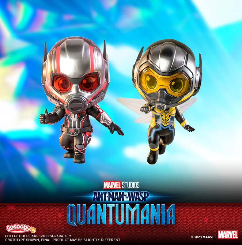 Original Marvel Ant-man Wasp Quantumania Statue Cosbaby Q Version Bobble-head Figure Collectible Model Desk Decor Christmas Gift