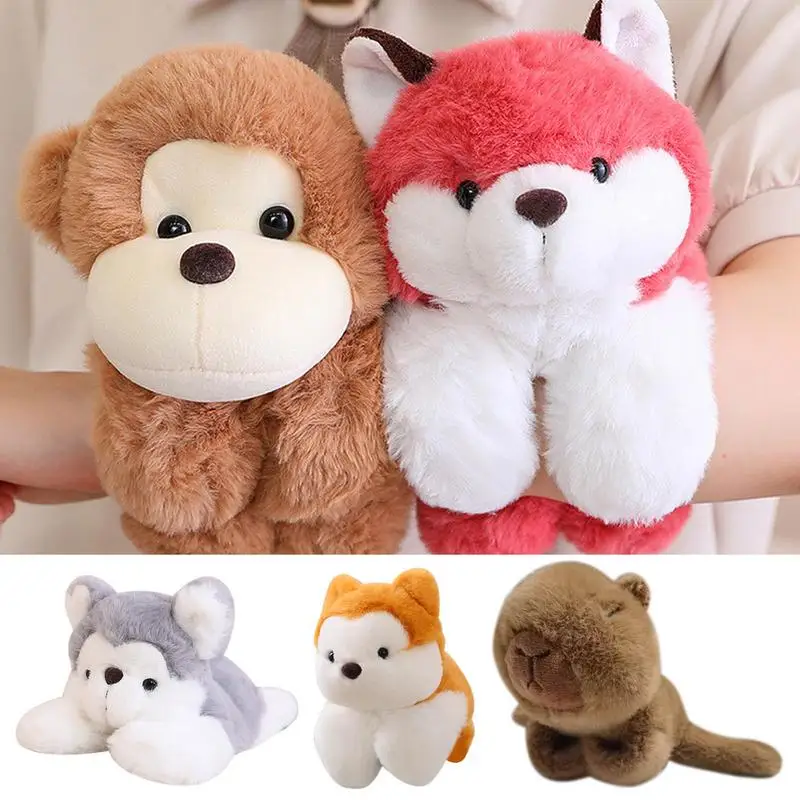 Stuffed Animal Bracelets For Kids Plush Hug Animal Slap Bracelet Lovely Animals Doll Wrist Ring Home Decor Birthday Favors