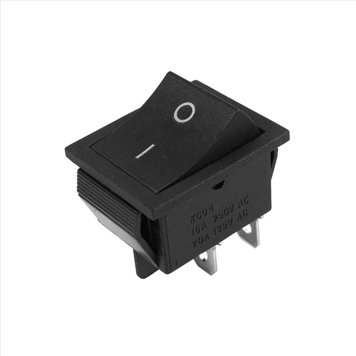 【NEW】AC 250V 16A 4 Pin ON/OFF I/O 2 Position DPST Snap in Boat Rocker Switch 28x21mm
