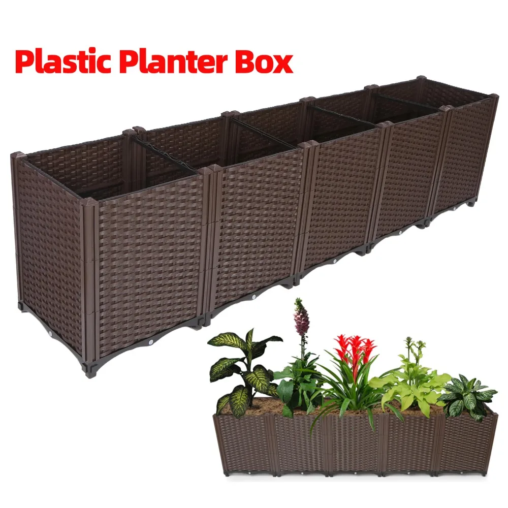 

Large Planters Outdoor Raised Plant Pots for Garden Patio Balcony Deck To Planting Flowers Outdoor Garden Landscape Bonsai Tray