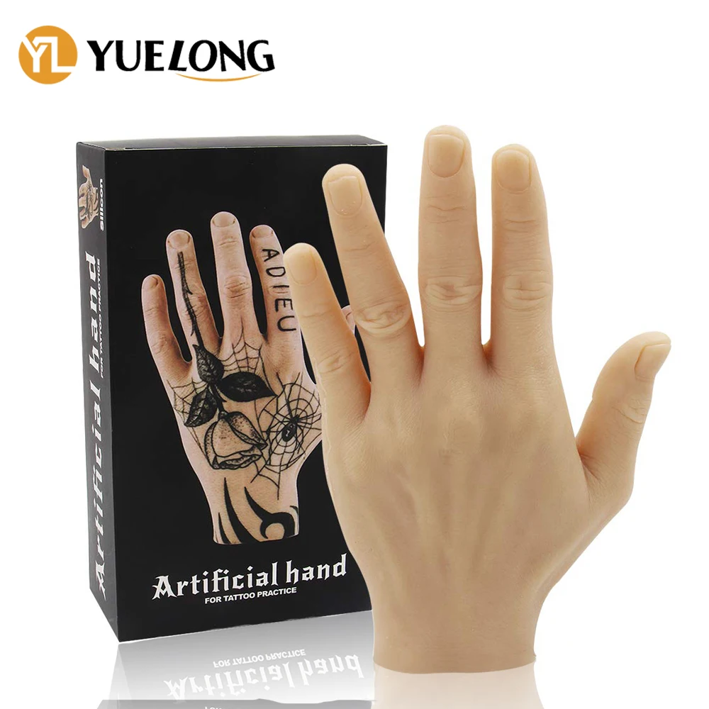 

Premium 3D Silicone Tattoo Practice Hand Skin Dummy Fake Hand Skin for Tattoo Beginners Practice Accessories Supplies